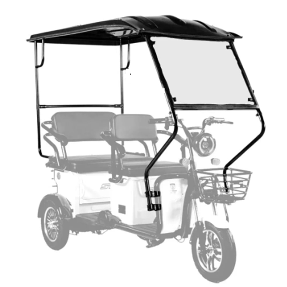 ÜÇ TEKERLİ TENTE (90x175)+SİPERLİK+BAĞLANTI DEMİRLERİ