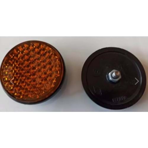 YUVARLAK REFLEKTÖR büyük sarı 6mm ADET